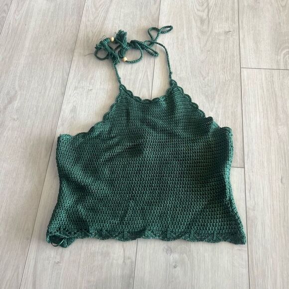 Francescas women Crochet Halter top size L - Picture 1 of 6